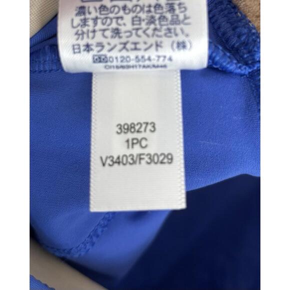 Lands End Tankini Halter‎ Swim Top 6 Blue Lightly Padded 1659 - Picture 5 of 5